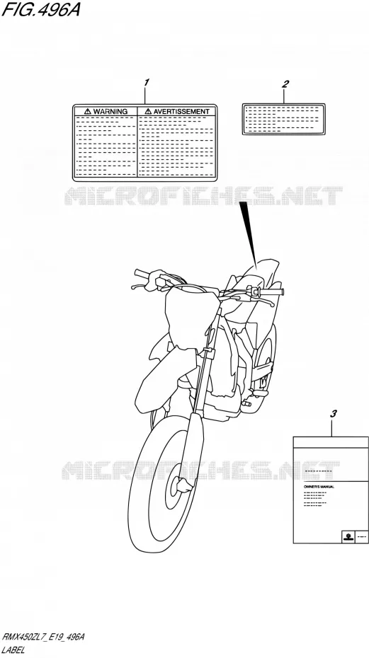 LABEL Suzuki MOTO 450 RMX 2017  RMX450Z L7 (E19)