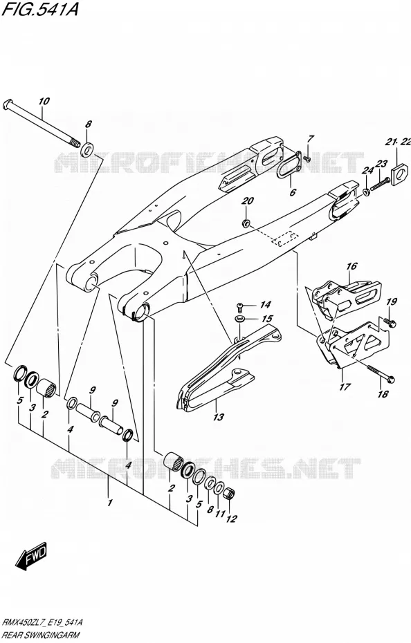 SWINGARM Suzuki MOTO 450 RMX 2017  RMX450Z L7 (E19)