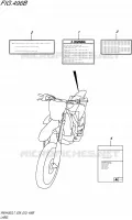 LABEL (RMX450ZL7 E33) for Suzuki RMX 450 2017