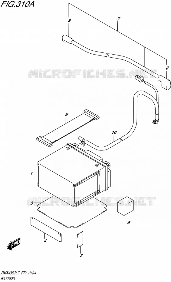 BATTERY Suzuki MOTO 450 RMX 2017  RMX450Z L7 (E71)