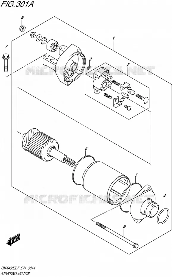 STARTER MOTOR Suzuki MOTO 450 RMX 2017  RMX450Z L7 (E71)
