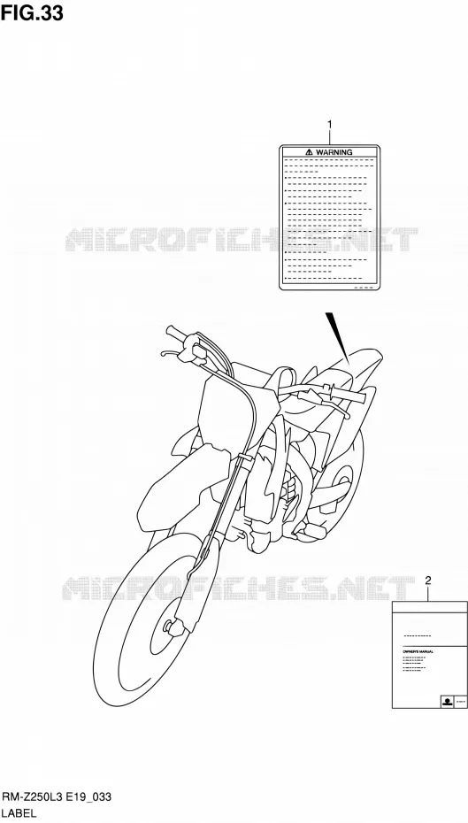 LABEL Suzuki MOTO 250 RM-Z 2012  RM-Z250 L3 (E19)