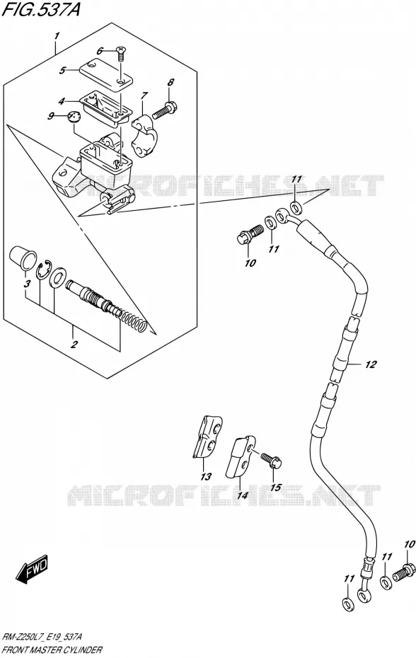 FRONT MASTER CYLINDER Suzuki MOTO 250 RM-Z 2017  RM-Z250 L7 (E19)