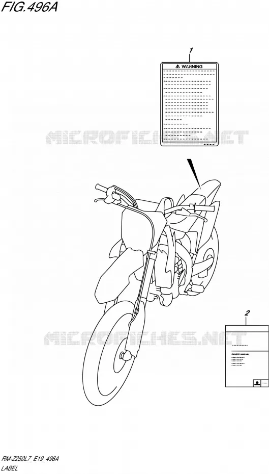 LABEL Suzuki MOTO 250 RM-Z 2017  RM-Z250 L7 (E19)