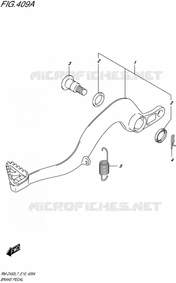 BRAKE PEDAL Suzuki MOTO 450 RM-Z 2017  RM-Z450 L7 (E19)