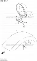 HEADLIGHT BOWL for Suzuki VAN-VAN 125 2015