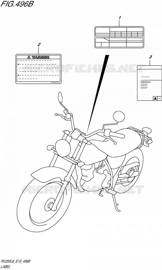 LABEL (RV200L6 E19) Suzuki MOTO 200 VAN-VAN 2016  RV200 L6 (E19)