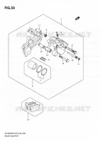 REAR CALIPER (SFV650K9/L0) for Suzuki GLADIUS 650 2010