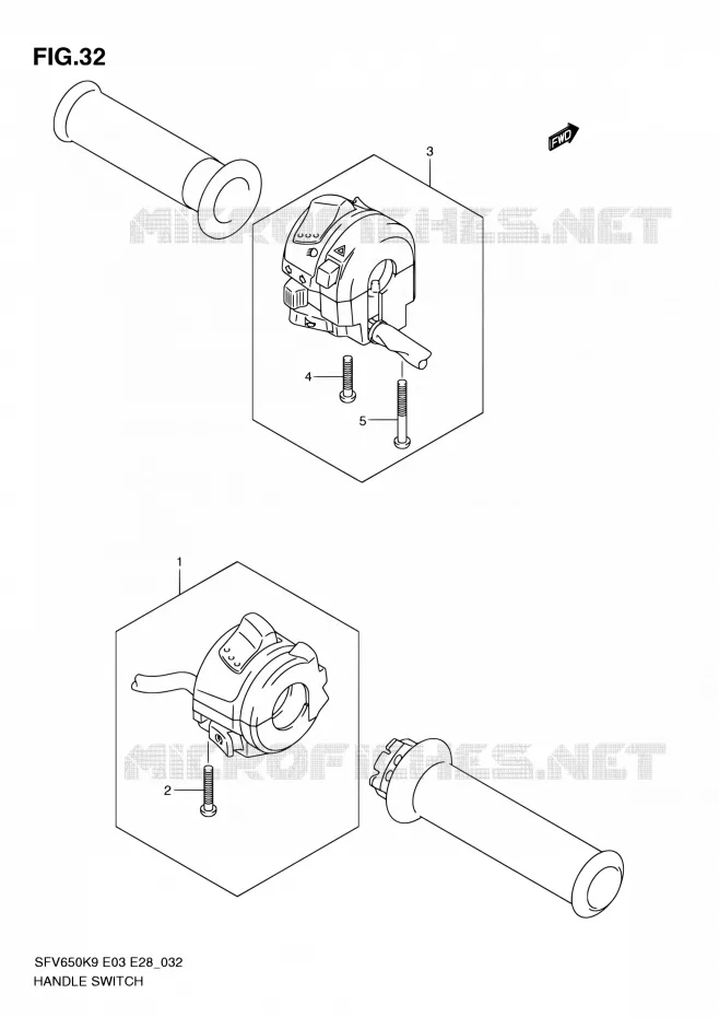 SWITCHES Suzuki MOTO 650 GLADIUS 2010  SFV650A L0 (E03,E28,E33)