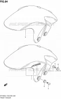 FRONT FENDER (SFV650AL1 E28) for Suzuki GLADIUS 650 2011