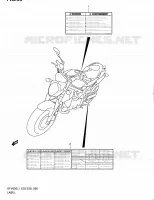 LABEL (SFV650AL1 E28) for Suzuki GLADIUS 650 2011