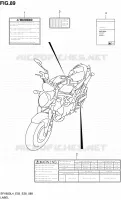 LABEL (SFV650AL4 E33) for Suzuki GLADIUS 650 2014