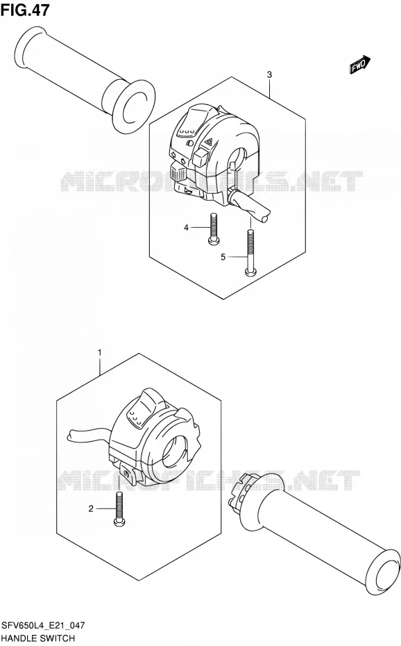 SWITCHES Suzuki MOTO 650 GLADIUS 2014  SFV650A L4 (E21)