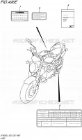 LABEL (SFV650AL5 E33) for Suzuki GLADIUS 650 2015