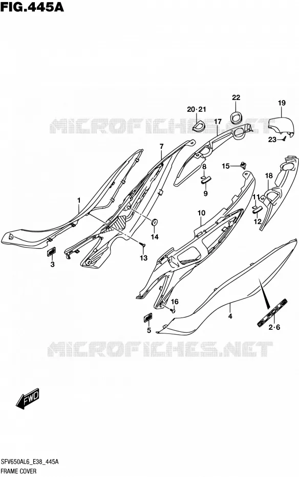 REAR FAIRING Suzuki MOTO 650 GLADIUS 2016  SFV650A L6 (E38)