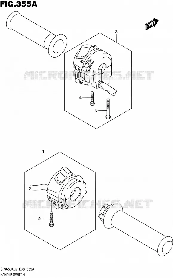 SWITCHES Suzuki MOTO 650 GLADIUS 2016  SFV650A L6 (E38)