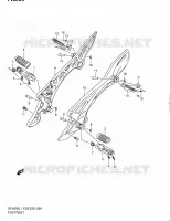 FOOTREST for Suzuki GLADIUS 650 2011