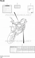 LABEL (SFV650AL4 E33) for Suzuki GLADIUS 650 2014