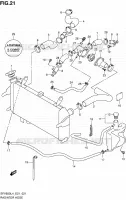 RADIATOR HOSE (SFV650AL4 E21) for Suzuki GLADIUS 650 2014