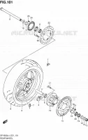 REAR WHEEL (SFV650AL4 E21) for Suzuki GLADIUS 650 2014