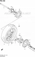 REAR WHEEL (SFV650UAL4 E21) for Suzuki GLADIUS 650 2014