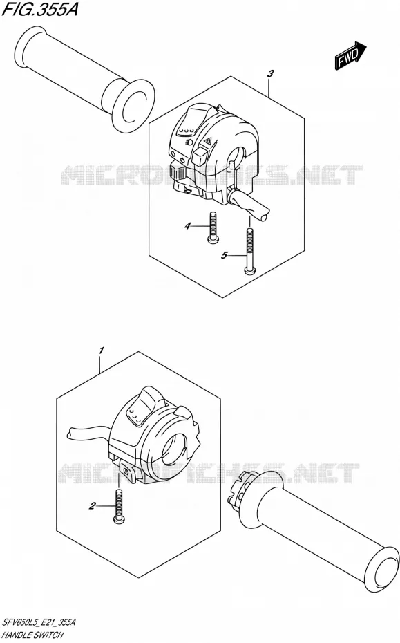SWITCHES Suzuki MOTO 650 GLADIUS 2015  SFV650UA L5 (E21)