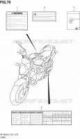 LABEL (SFV650AL4 E21) for Suzuki GLADIUS 650 2014