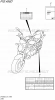 LABEL (SFV650UAL5 E21) for Suzuki GLADIUS 650 2015