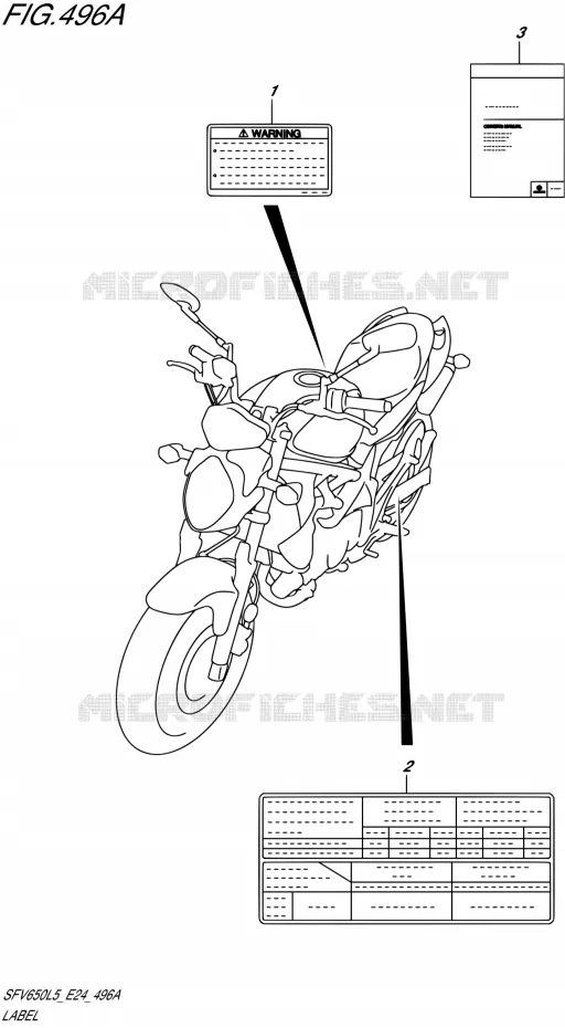 LABEL Suzuki MOTO 650 GLADIUS 2015  SFV650U L5 (E24)