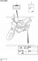 LABEL (SV650UAL7 E02) for Suzuki SV 650 2017