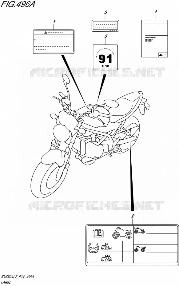 LABEL Suzuki MOTO 650 SV 2017  SV650A L7 (E14)