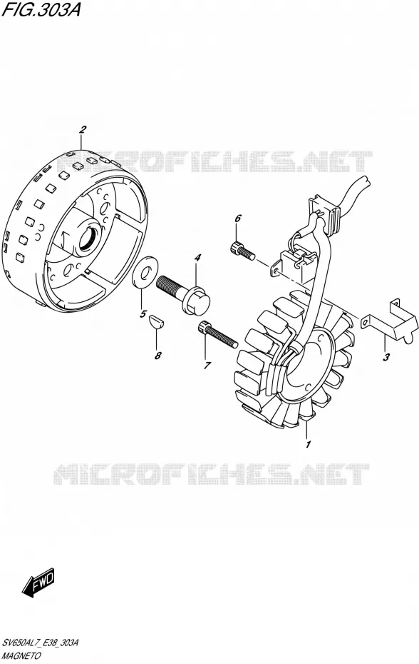IGNITION Suzuki MOTO 650 SV 2017  SV650A L7 (E38)