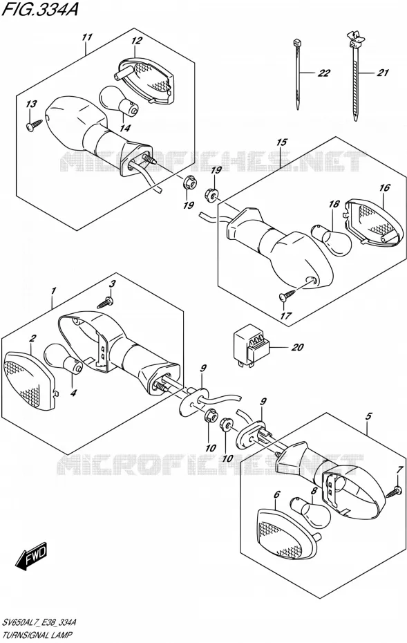 INDICATORS Suzuki MOTO 650 SV 2017  SV650A L7 (E38)