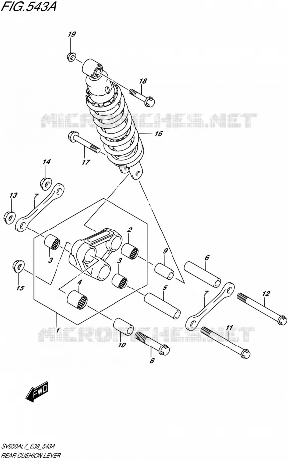 SHOCK ABSORBER LINKAGE Suzuki MOTO 650 SV 2017  SV650A L7 (E38)