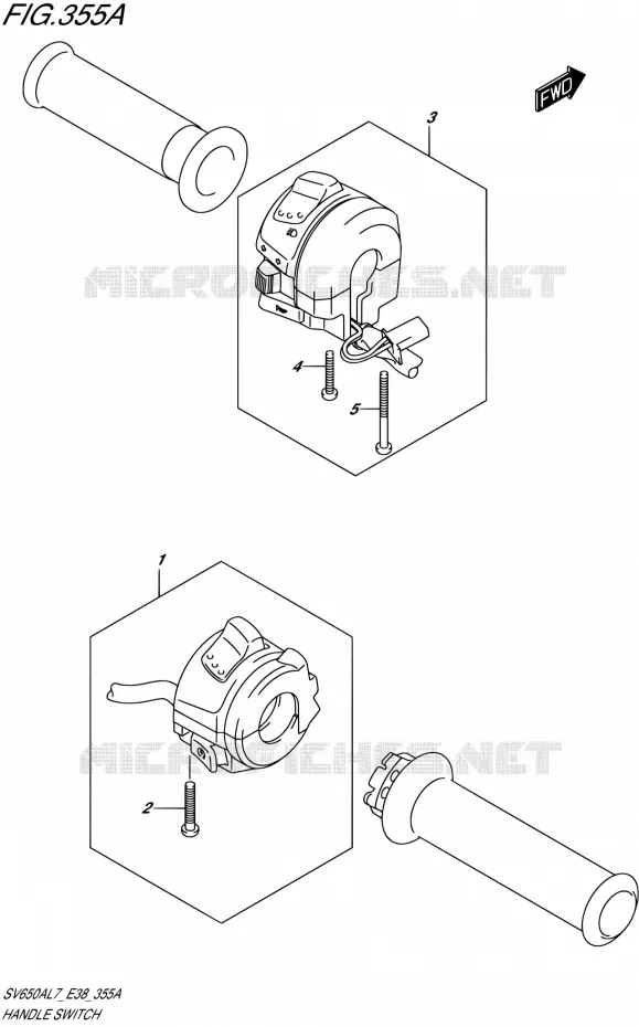 SWITCHES Suzuki MOTO 650 SV 2017  SV650A L7 (E38)