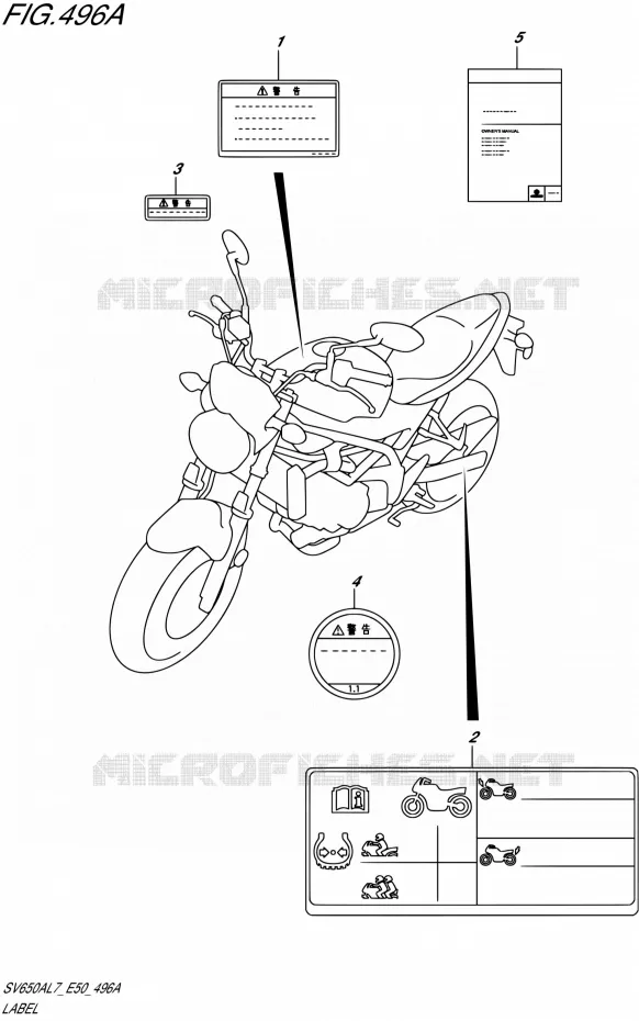 LABEL Suzuki MOTO 650 SV 2017  SV650A L7 (E50)