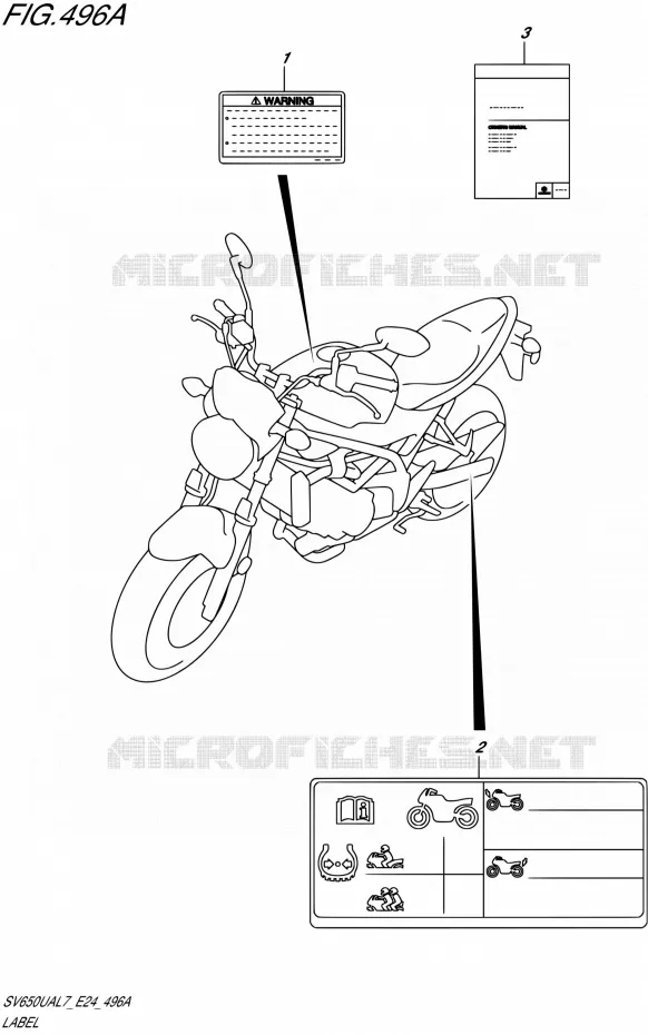 LABEL Suzuki MOTO 650 SV 2017  SV650UA L7 (E24)