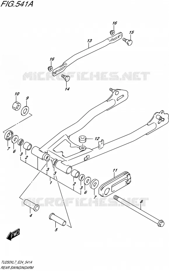 SWINGARM Suzuki MOTO 250 TU 2017  TU250X L7 (E24)