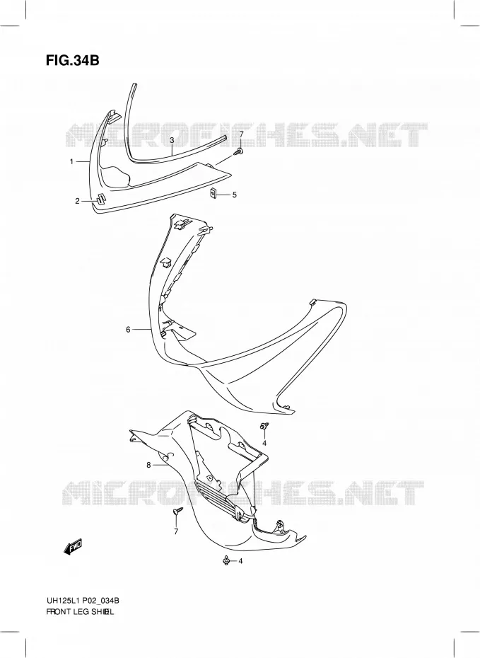 FRONT FAIRING (MODEL RACING P19) Suzuki SCOOTER 125 BURGMAN 2011  UH125G L1 (P19)