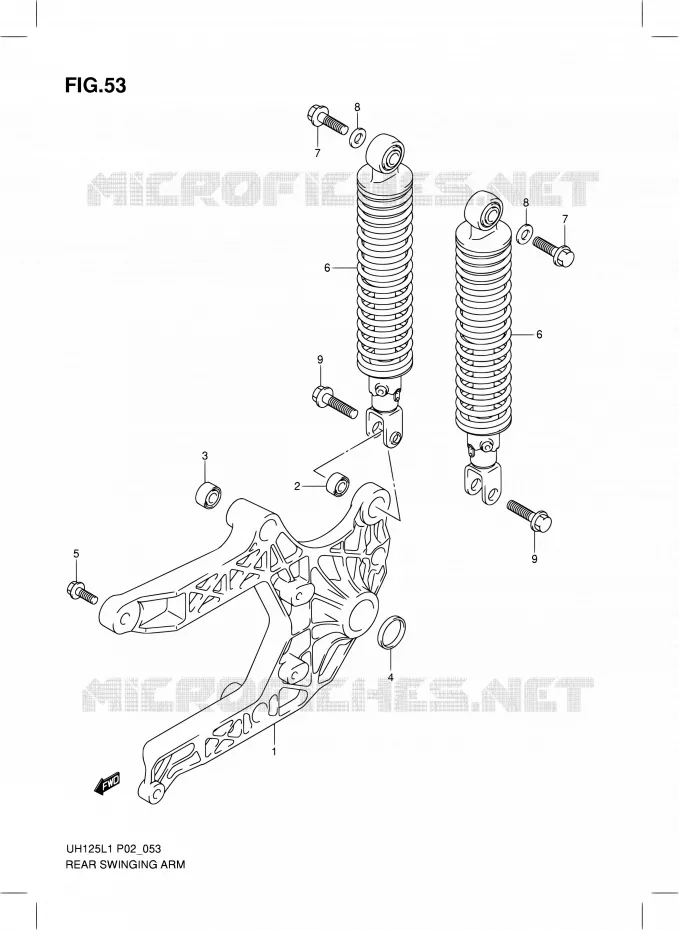 SWINGARM Suzuki SCOOTER 125 BURGMAN 2012  UH125G L1 (P19)