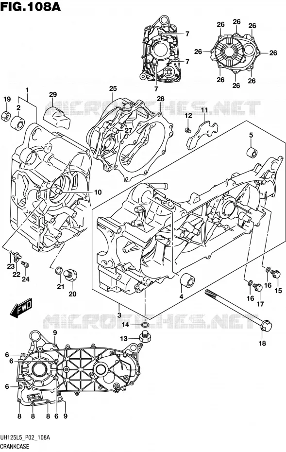 CASING Suzuki SCOOTER 125 BURGMAN 2015  UH125 L5 (P19)