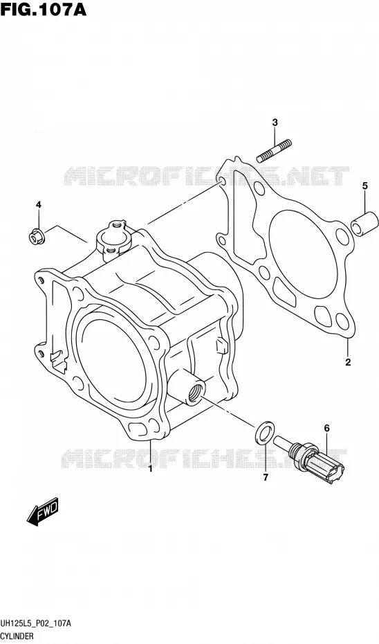 CYLINDER Suzuki SCOOTER 125 BURGMAN 2015  UH125 L5 (P19)
