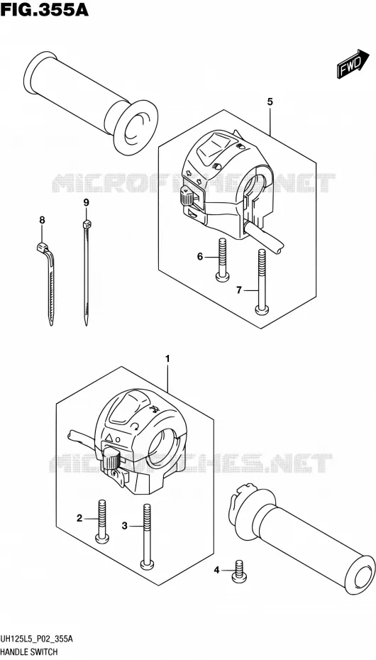 SWITCHES Suzuki SCOOTER 125 BURGMAN 2015  UH125 L5 (P19)