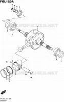 CRANKSHAFT for Suzuki BURGMAN 125 2016