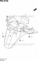 REAR FENDER for Suzuki BURGMAN 125 2016