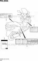 LABEL (UH200AL6 P28) for Suzuki BURGMAN 200 2016