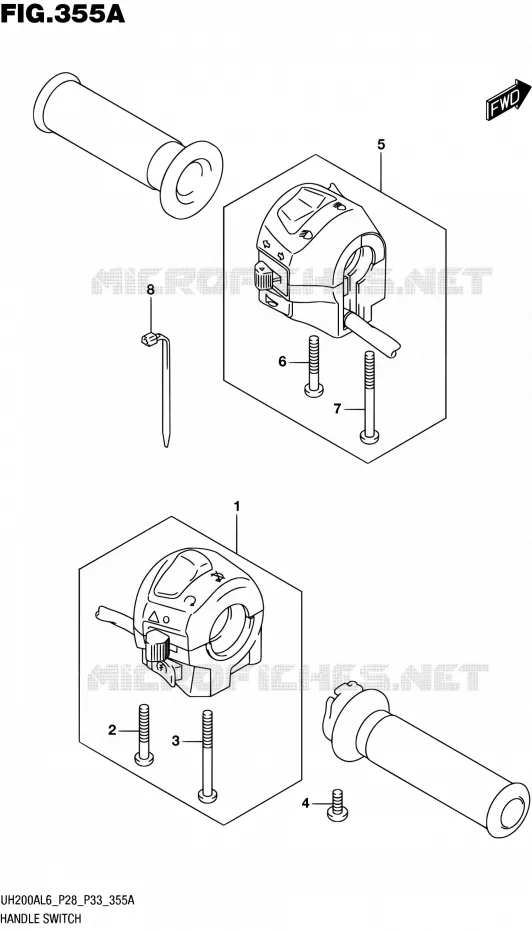 SWITCHES Suzuki SCOOTER 200 BURGMAN 2016  UH200A L6 (P28,P33)