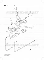 HANDLEBAR (UH200ZRL3 P19) for Suzuki BURGMAN 200 2013