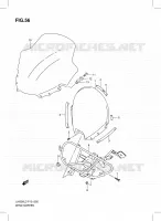WINDSCREEN (UH200ZRL3 P19) for Suzuki BURGMAN 200 2013