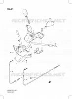 HANDLEBAR (UH200ZRL3 P19) for Suzuki BURGMAN 200 2013